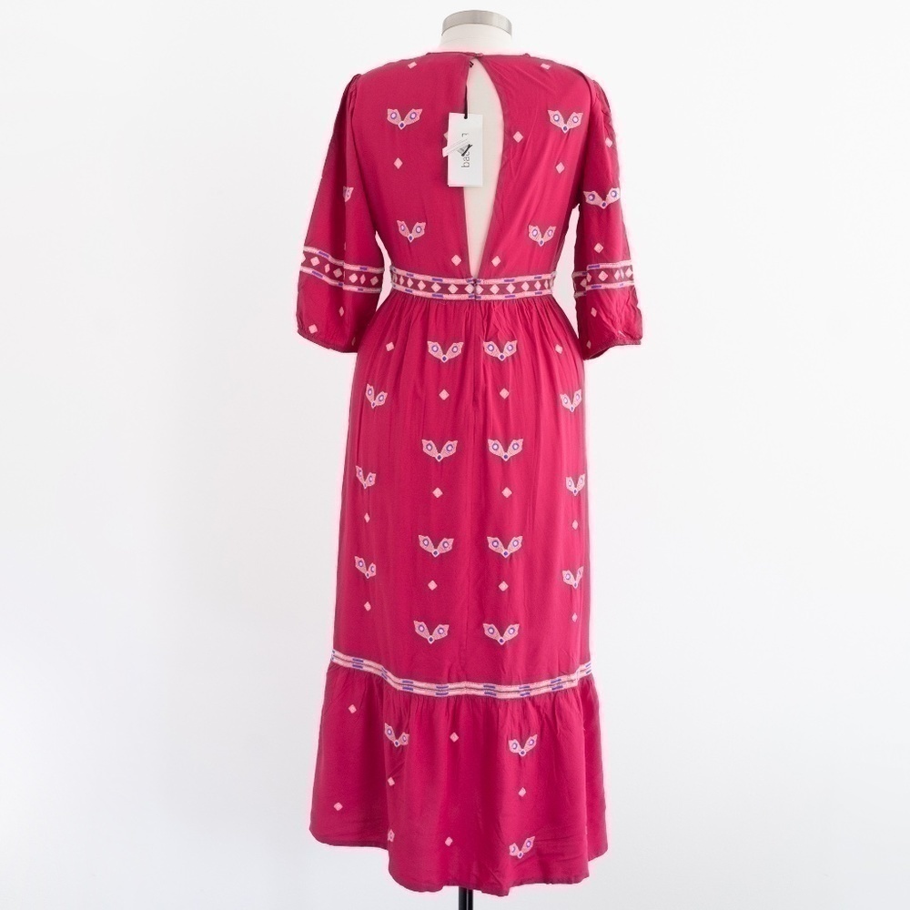 Ba&sh - Java Embroidered Boho Midi Dress - Picture 4 of 16